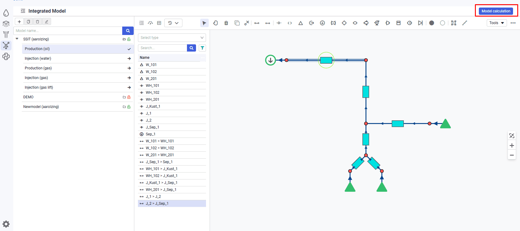 Snapshot calculation, illustration 1