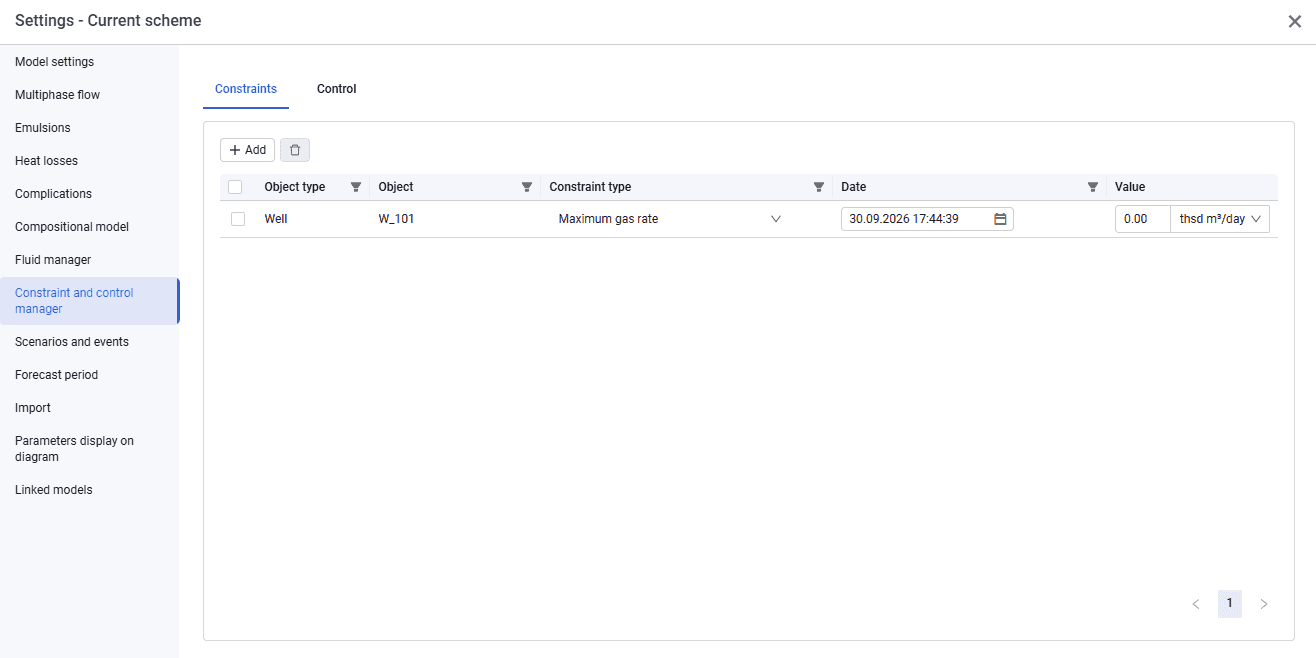 Constraint and control manager, illustration 1