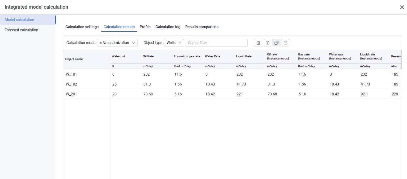 Matching the system to actual data using pipeline correction factors, illustration 1