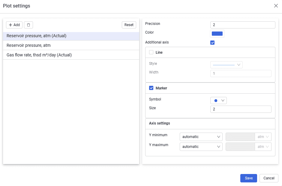 Material Balance Plot Settings, illustration 1
