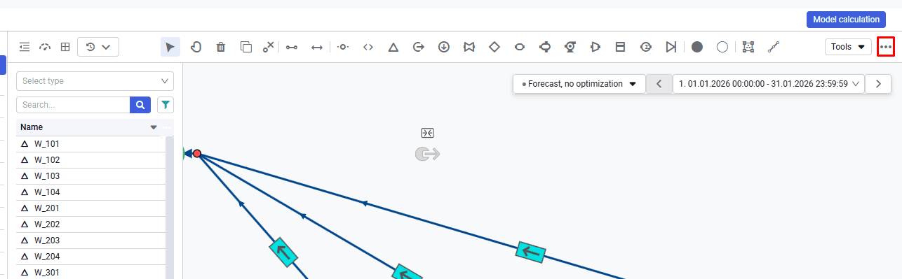 Setting the time step length and forecast period, illustration 1